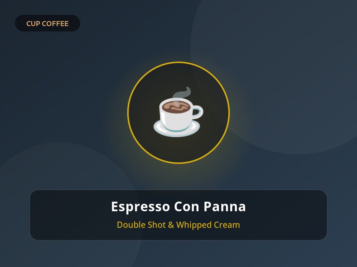 Classic Espresso Con Panna